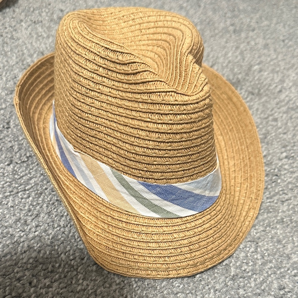 Tommy Bahama Tan Fedora with Multicolor Band